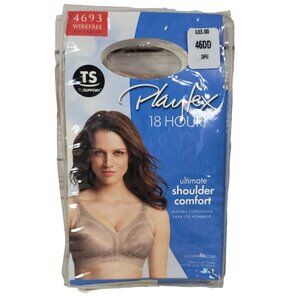 Playtex 18 Hour Ultimate Shoulder Comfort Bra Toffee 46DD Wirefree #4693 NWT